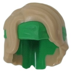 Hair Swept Back, Tan with Headband Pattern
