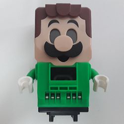 Hub, Luigi with 4 Top Studs and LCD Screens for Eyes and Chest