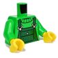 Torso, Dark Green Overall, Sweater print, Bright Green Arms, Yellow Hands