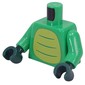 Torso, Lime Crocodile Belly print, Bright Green Arms, Dark Green Hands