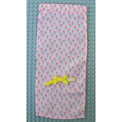 Scala, Curtain with Yellow Bow and Red Flower Print