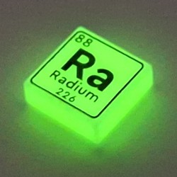 LEGO PART 3070bpr9899 Tile 1 x 1 with Element Radium, '88 Ra Radium 226 ...