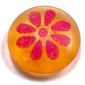 Clikits Icon, Round 2 x 2 Large with Pin, Dark Pink Flower Print