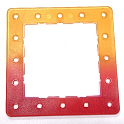 Clikits Frame, Square with 5 x 5 Holes Arrangement, Marbled Dark Pink Pattern