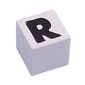 Modulex Tile 1 x 1 with Black 'R' Print with No Lining