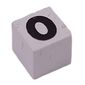 Modulex Tile 1 x 1 with Black '0' Print with No Lining