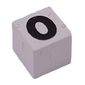 Modulex Tile 1 x 1 with Black '0' print, Black Lining on Sides Only