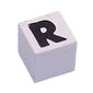 Modulex Tile 1 x 1 with R print - Black Lining on Top and Sides