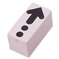 Modulex Tile 1 x 2 with Black Arrow print, without Internal Supports