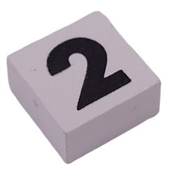 LEGO PART 1022Apr0003 Modulex Tile 2 x 2 with Black '2' print, without ...