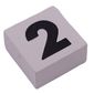 Modulex Tile 2 x 2 with Black '2' print, without Internal Supports