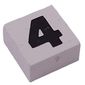 Modulex Tile 2 x 2 with Black '4' print, without Internal Supports