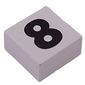 Modulex Tile 2 x 2 with Black '8' print, without Internal Supports