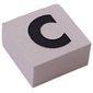 Modulex Tile 2 x 2 with Black 'C' print, without Internal Supports