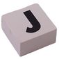 Modulex Tile 2 x 2 with Black 'J' print, without Internal Supports