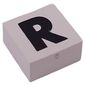 Modulex Tile 2 x 2 with Black 'R' print, without Internal Supports