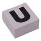 Modulex Tile 2 x 2 with Black 'U' print, without Internal Supports
