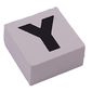 Modulex Tile 2 x 2 with Black 'Y' print, without Internal Supports