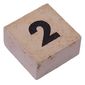 Modulex Tile 2 x 2 with Small Black '2' print, without Internal Supports