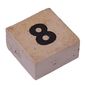 Modulex Tile 2 x 2 with Small Black '8' print, without Internal Supports