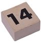 Modulex Tile 2 x 2 with Small Black '14' print, without Internal Supports