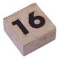 Modulex Tile 2 x 2 with Small Black '16' print, without Internal Supports