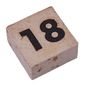Modulex Tile 2 x 2 with Small Black '18' print, without Internal Supports