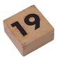 Modulex Tile 2 x 2 with Small Black '19' print, without Internal Supports
