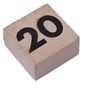 Modulex Tile 2 x 2 with Small Black '20' print, without Internal Supports