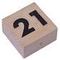 Modulex Tile 2 x 2 with Small Black '21' print, without Internal Supports
