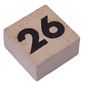 Modulex Tile 2 x 2 with Small Black '26' print, without Internal Supports