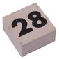 Modulex Tile 2 x 2 with Small Black '28' print, without Internal Supports