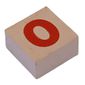 Modulex Tile 2 x 2 with Red '0' print, without Internal Supports