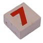 Modulex Tile 2 x 2 with Red '7' print, without Internal Supports