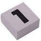 Modulex Tile 2 x 2 with Black '1' print, Internal Supports
