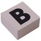 Modulex Tile 2 x 2 with Black 'B' print, Internal Supports