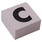 Modulex Tile 2 x 2 with Black 'C' print, Internal Supports