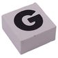 Modulex Tile 2 x 2 with Black 'G' print, Internal Supports