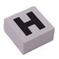 Modulex Tile 2 x 2 with Black 'H' print, Internal Supports