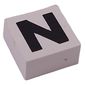 Modulex Tile 2 x 2 with Black 'N' print, Internal Supports