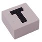 Modulex Tile 2 x 2 with Black 'T' print, Internal Supports
