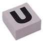 Modulex Tile 2 x 2 with Black 'U' print, Internal Supports