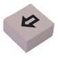 Modulex Tile 2 x 2 with Black Arrow print, Internal Supports