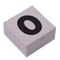 Modulex Tile 2 x 2 with Black '0' print, Black Internal Lining, White Dot