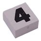 Modulex Tile 2 x 2 with Black '4' print, Black Internal Lining, White Dot