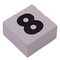 Modulex Tile 2 x 2 with Black '8' print, Black Internal Lining, White Dot