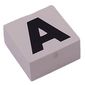 Modulex Tile 2 x 2 with Black 'A' print, Black Internal Lining, White Dot