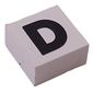 Modulex Tile 2 x 2 with Black 'D' print, Black Internal Lining, White Dot