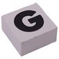 Modulex Tile 2 x 2 with Black 'G' print, Black Internal Lining, White Dot
