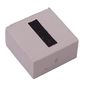 Modulex Tile 2 x 2 with Black 'I' print, Black Internal Lining, White Dot